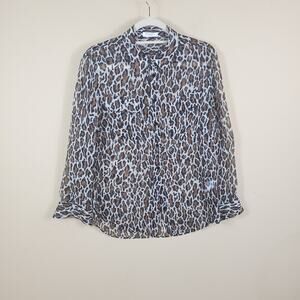 Equipment Signature Blouse in Leopard Size S